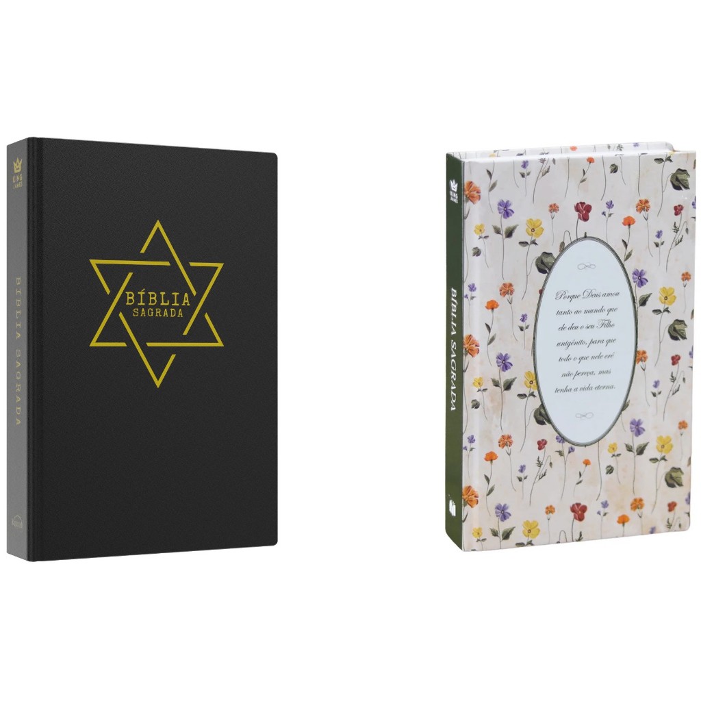 Kit Bíblia Sagrada BKJ | Estrela de Davi + Bíblia Sagrada BKJ | Rosas em Oferta na Shopee