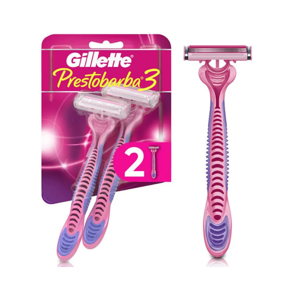 Aparelho de Depilar Feminino Gillette Prestobarba 3 com 2 unidades em Oferta na Shopee