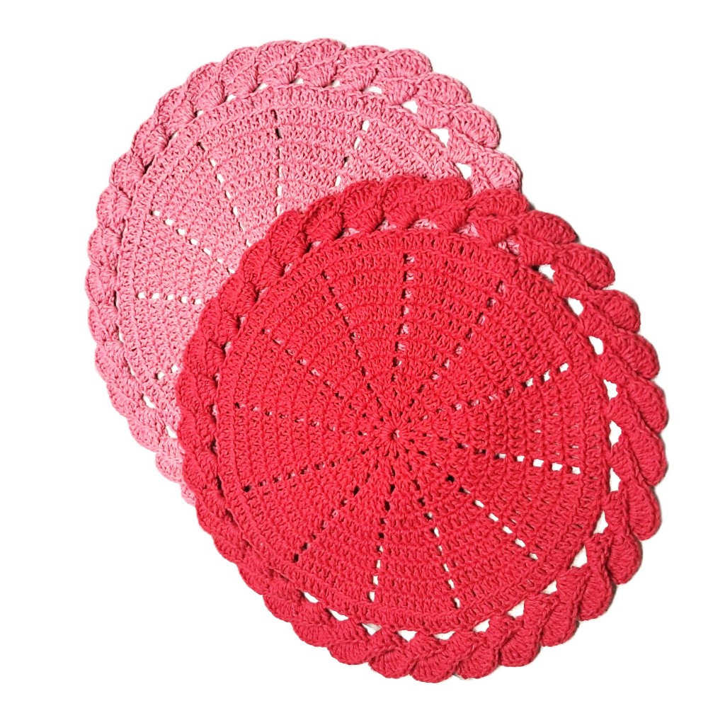 Kit 15 Sousplat Crochê Supla Porta Copo Crochet Centro de Mesa Posta Decoração Toalha Jogo Americano