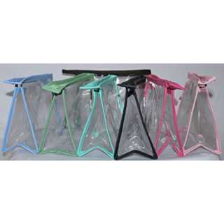 Necessaire Kit 25 peças plástico cristal zíper varias cores em Oferta na Shopee