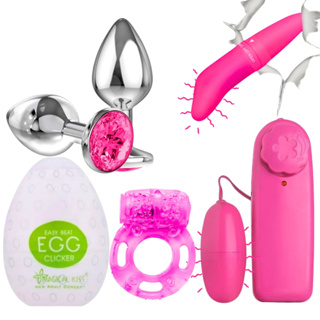 Kit Sex Shop Com Vibrador, Plug Anal, Masturbador Masculino Ovo Egg, Anel Peniano em Oferta na Shopee