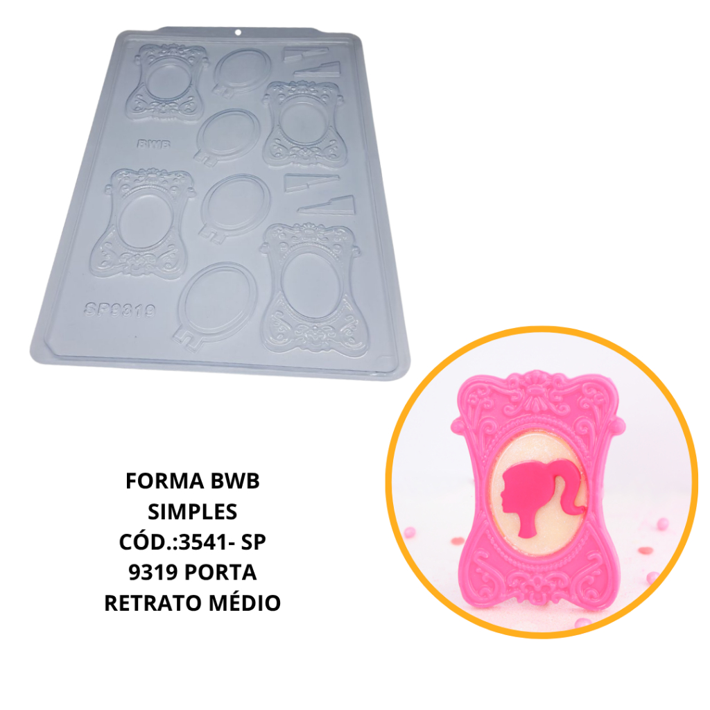1~5 FORMA BWB SIMPLES SEMIPROFISSIONAL, DOCES FINOS CHOCOLATE CÓD.:3541 - SP PORTA RETRATO MÉDIO em Oferta na Shopee