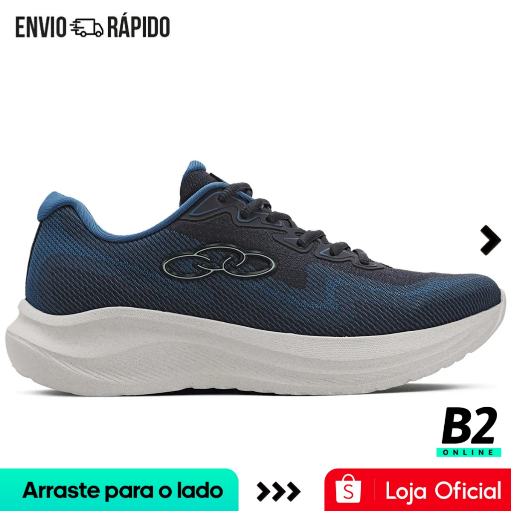 Tênis Olympikus Sagaz Masculino Azul Marinho Original Com Nota Fiscal e Garantia - Men Shoes