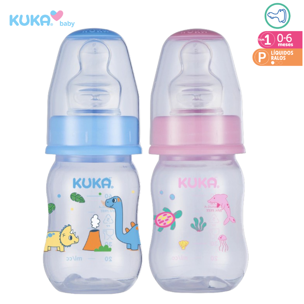 Chuquinha Kuka 70ml natural Plus BPA Free Resistente Azul e Rosa em Oferta na Shopee