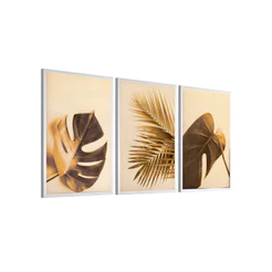 Kit 3 Quadros Decorativo Com Moldura 40x60 Sala Grande Moderno Escritório Luxuoso