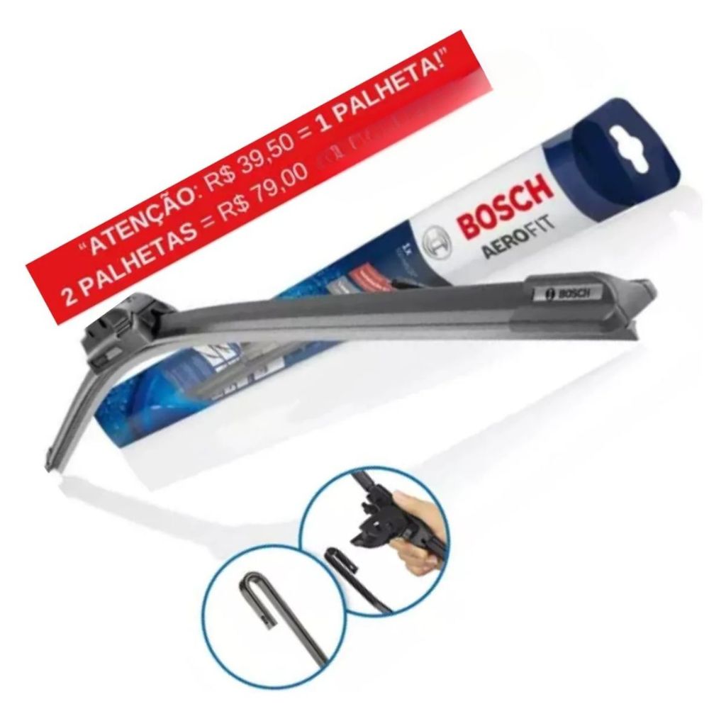 Limpador De Parabrisa Bosch Original Com Gancho  (1)unidade em Oferta na Shopee