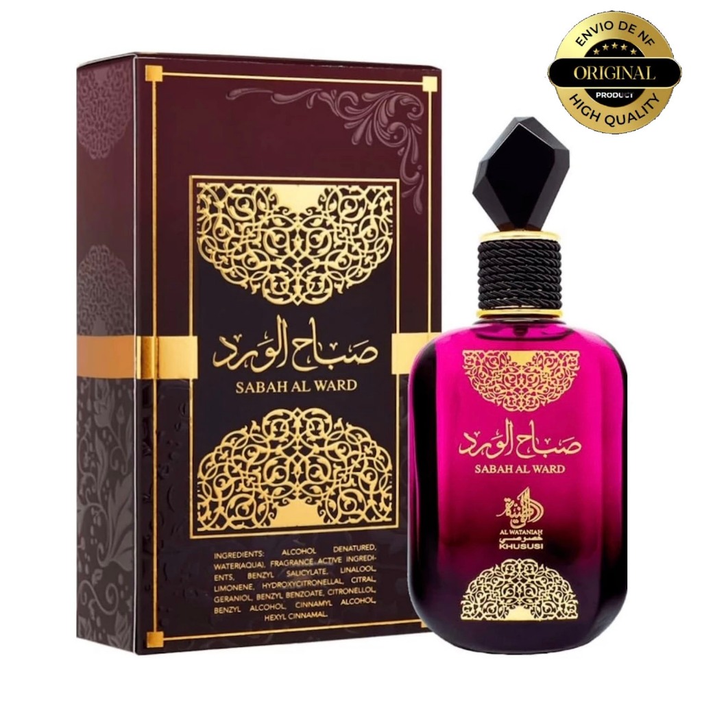 PERFUMES ÁRABES Feminino SABAH AL WARD 100ML Al Wataniah Eau de Parfum Edp 100% Original