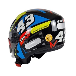 CAPACETE FW3 ABERTO COM ÓCULOS INTERNO X OPEN UP 43 AMARELO/AZUL VISEIRA SOLAR em Oferta na Shopee
