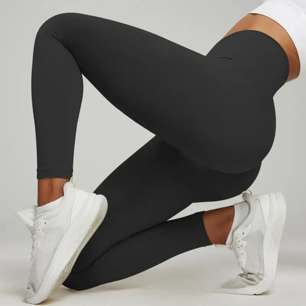 Legging Esportiva Básica Preto Ajusta No Corpo Cintura Alta Dia a Dia Feminina em Oferta na Shopee