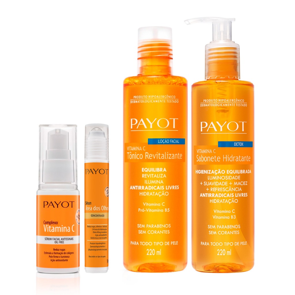Kit Limpeza, Tonificação e Tratamento Vitamina C Payot em Oferta na Shopee