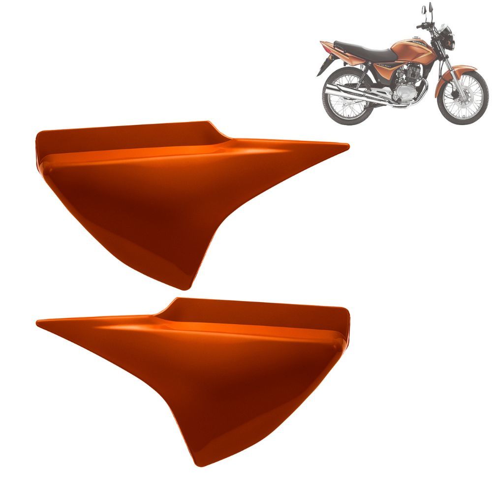 PAR Tampa Lateral Modelo Original Pro Tork para Moto Titan 150 2004 à 2008 / Job 150 2007