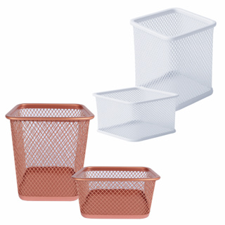 Kit Porta Caneta Lápis Clips Treco Aramado Quadrado Organizador De Mesa em Oferta na Shopee