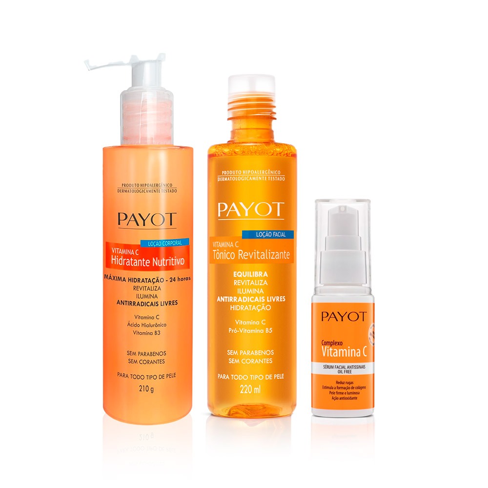 Kit Tonificação Tratamento e Hidratação Vitamina C Payot em Oferta na Shopee