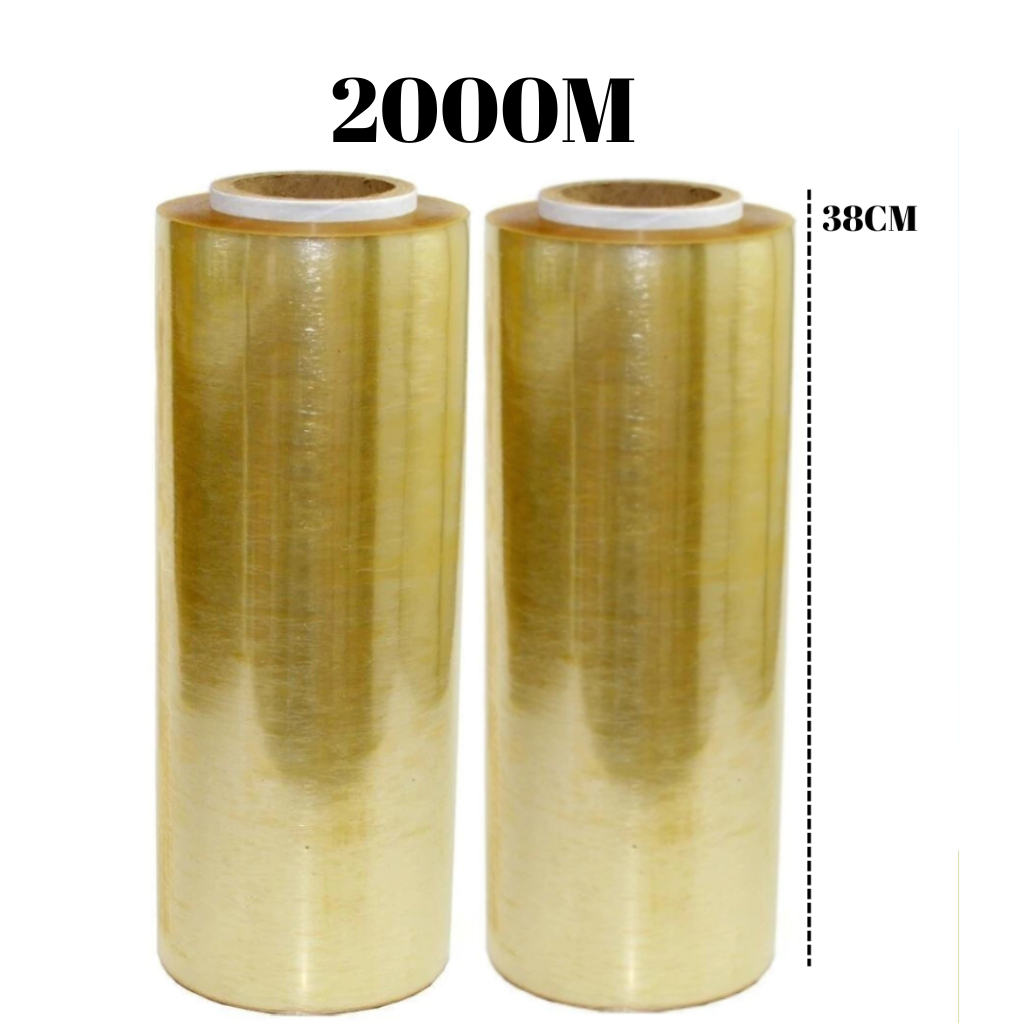 2 Rolos Bobina Plastico Filme Pvc 38x1000M