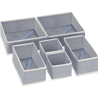 Kit 6 Organizadores de Gaveta Dobráveis 3 Tamanhos Para Roupa Íntima Camisa Meias bestlu