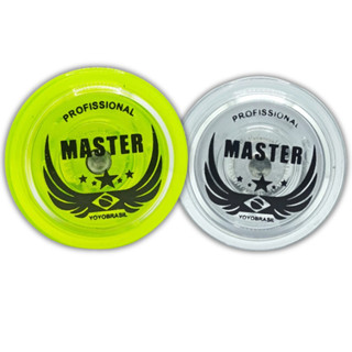 Kit 2 Yoyo Profissional Master Cristal Premium eixo fixo + 6 cordas (ioio, yo yo, Io io)