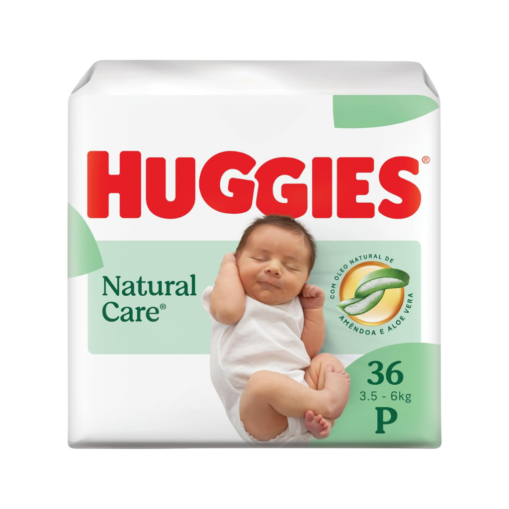 Fralda Infantil Huggies Natural Care Recém-Nascido P 36 Unidades em Oferta na Shopee