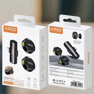 Microfone de lapela duplo redondo magnético Kaidi iphone descreto entrevista podcast video em Oferta na Shopee