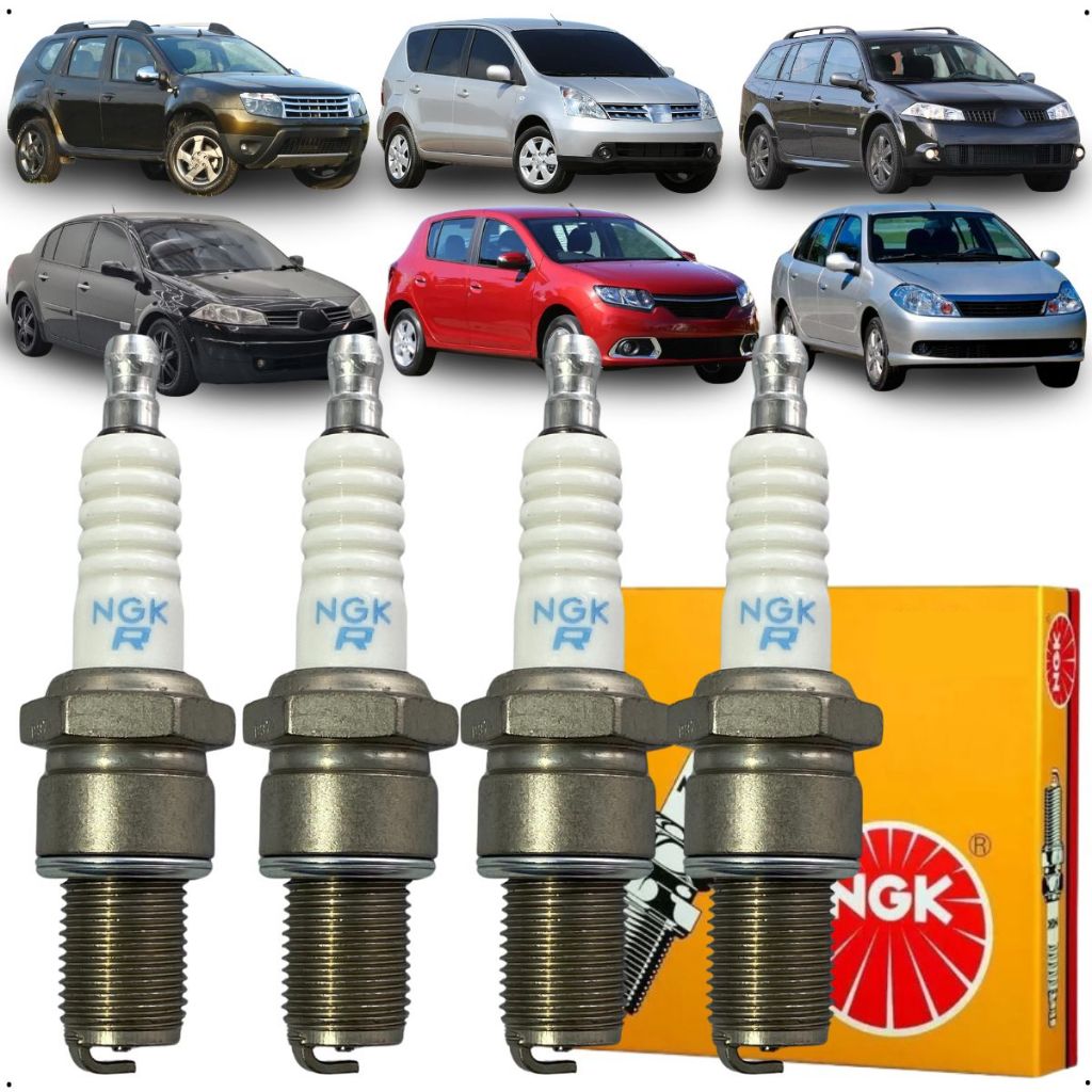 Jogo Vela Ignição Ngk Renault Duster 1.6 16v Flex em Oferta na Shopee