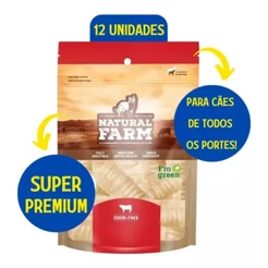 Mordedor Natural Traqueia Bovina Desidratada para Cachorrro Natural Farm