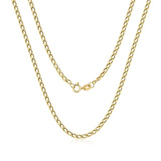 Corrente grumet elo longo 60cm 3mm Ouro 18k