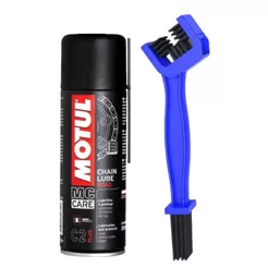 Lubrificante de Correntes Motul C2 Plus 200ml Chain Lube + Escovinha de Limpeza