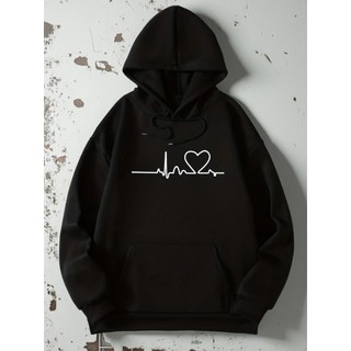 Blusa feminina de frio Moletom canguru casaco agasalho Coração Algodão Promoção