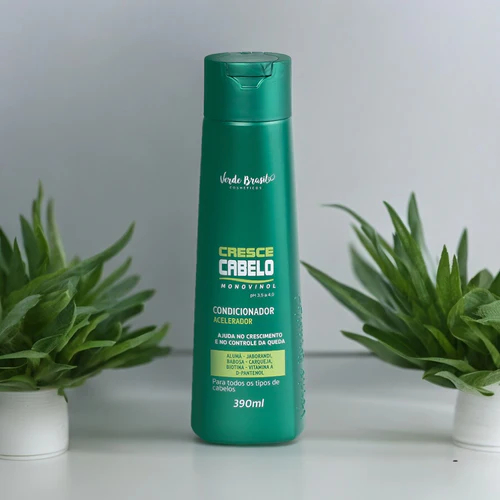 Kit Cresce Cabelo Verde Brasil Cosméticos - Shampoo + Condicionador + Máscara + Tônico