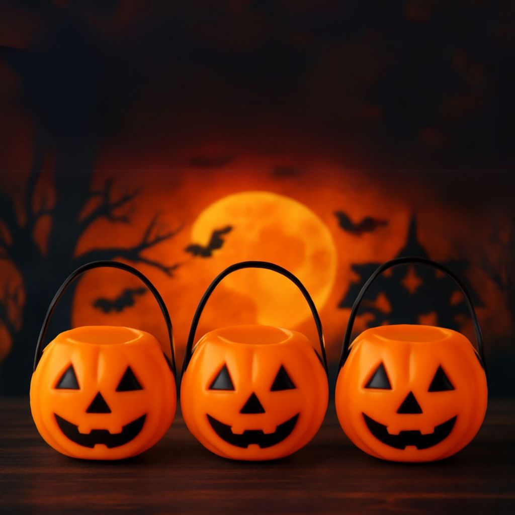 Balde Abobora Mini Doces Lembrancinha Festa Halloween Baldinho Decoração Dia das Bruxas 7x5cm em Oferta na Shopee