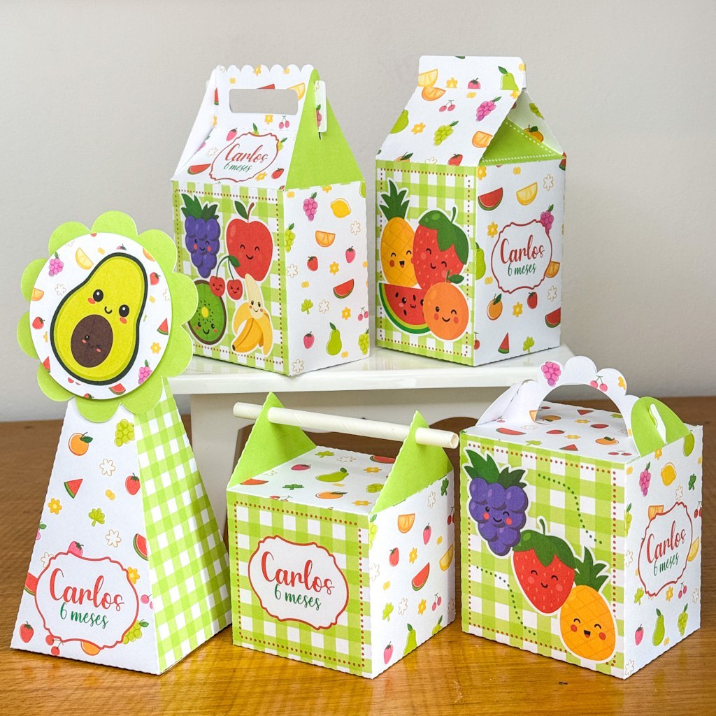 KIT DE PERSONALIZADOS FRUTINHAS SIMPLES PEGUE MONTE -ANIVERSARIO-LEMBRANCINHA-FESTA INFANTIL-FESTA