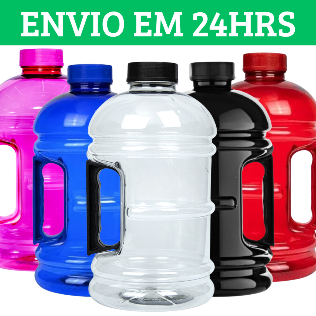 Garrafa de Água Com Alça Academia Treino Esporte Escola 1.800L Envio Imediato