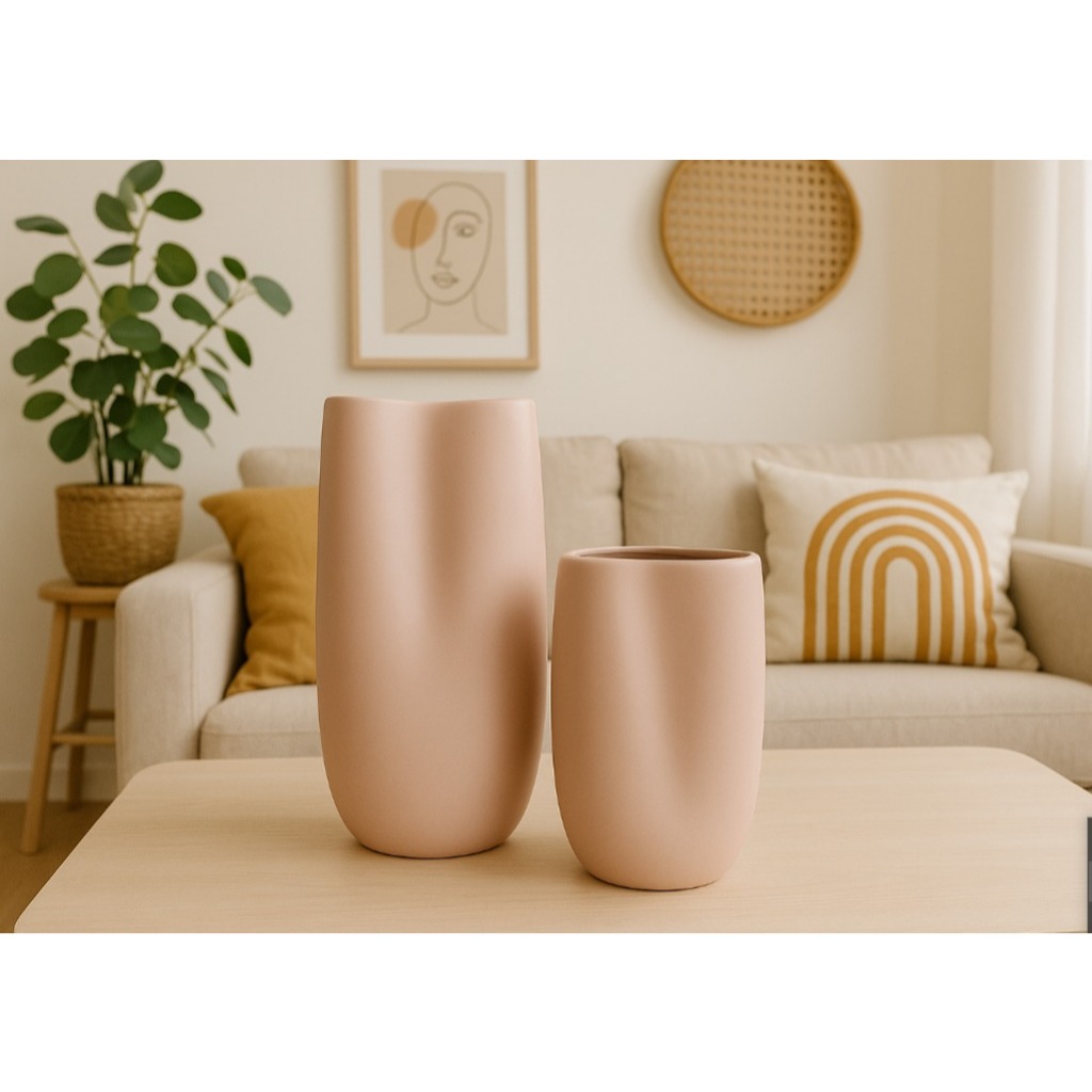 Dupla Vaso Orgânico Decorativo em Cerâmica Perfeito para Casa, Festa, Escritório, Área Gou...
