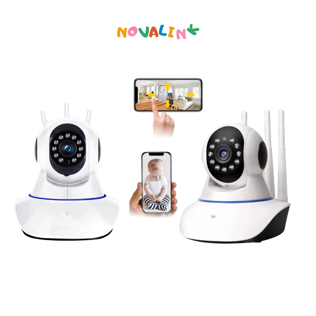 Câmera Babá Eletrônica com 3 Antenas Wifi HD