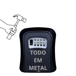 Cofre Parede Guarda Chaves Senha Airbnb Todo Em Metal