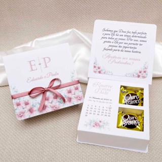 8 Caixa Convite Padrinhos De Casamento (R$10,90 cada caixa). em Oferta na Shopee