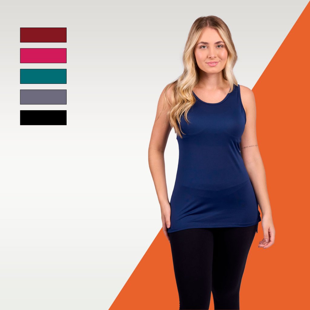 Regata feminina mullet tapa bumbum fitness dry fit