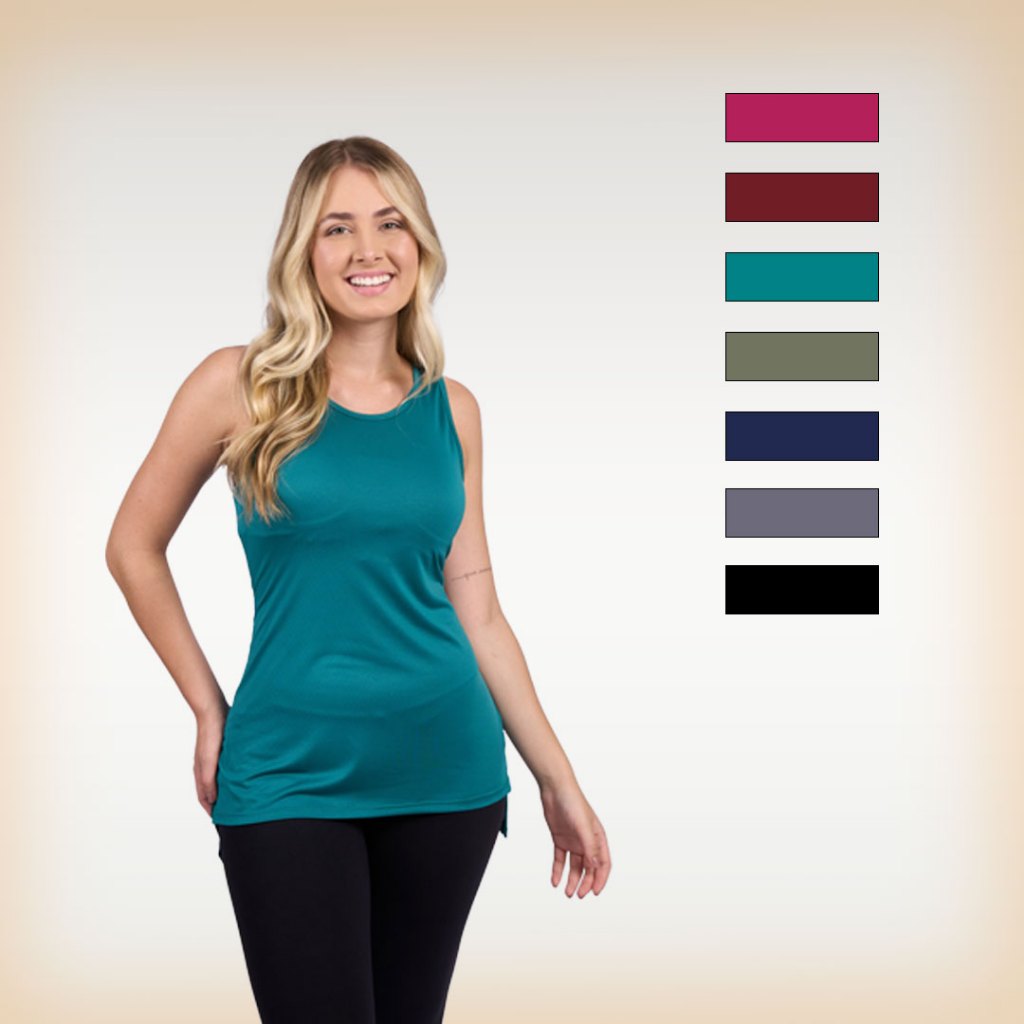 Regata mullet esporte básica sobre legging dry fit