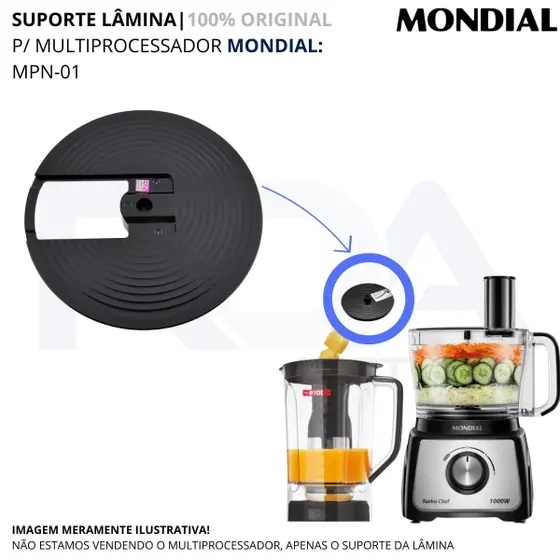 SUPORTE LÂMINA ORIGINAL MULTIPROCESSADOR MONDIAL MULTICHEF MPN-01 ORIGINAL