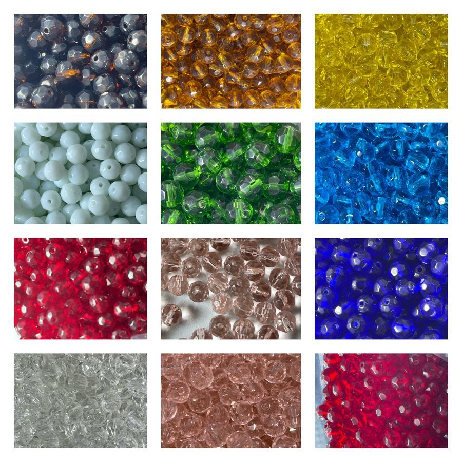 1200 Bolas de Cristal 8 mm Redondos de Vidro Sextavado 8mm 1200 PC - Nao é Pneuzonho !!  REDONDINHA