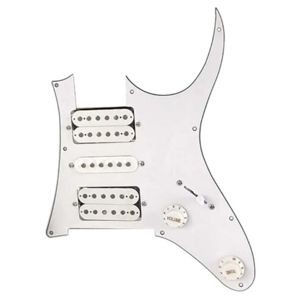 Escudo Guitarra Hsh Rg + Captadores BRANCO SOLIDO