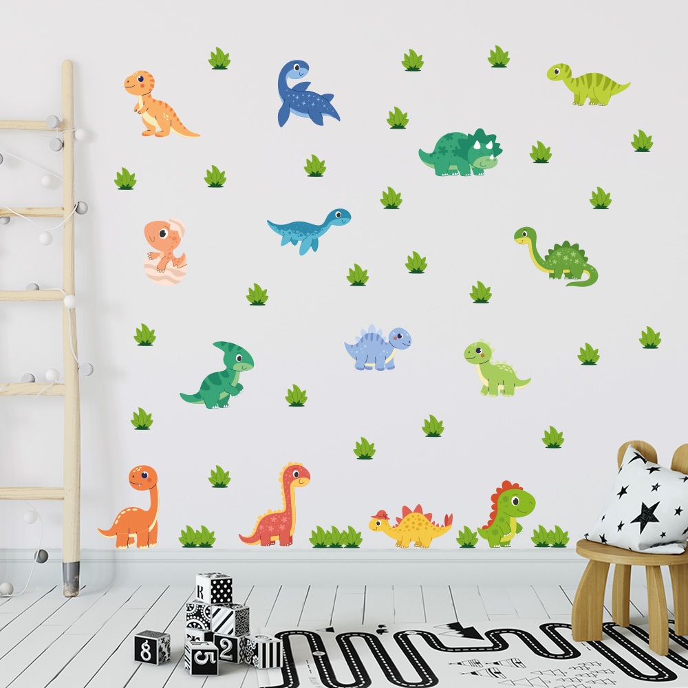 Adesivo de Parede Infantil Dinossauros Dinos Quarto Menina Menino Decoração Bebê - 242adn em Oferta na Shopee