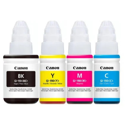 Kit Colorido Tinta Canon GI-190 GI190 para G1100 G2100 G2111 G3100 G3102 G3111 G4100 G4102 4 Cores