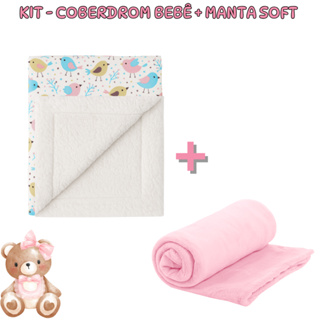 Kit 2 itens bebe - Manta sherpa bebe + Manta Soft Bebe Muitas opcoes Promo em Oferta na Shopee
