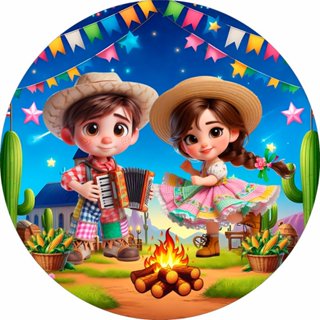 Painel Festa Redondo Veste Facil C/ Elastico 1,50m Festa Junina Arraiá em Oferta na Shopee