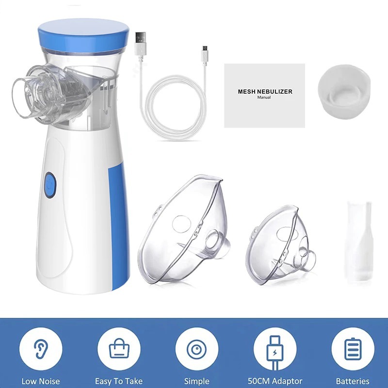 Kit 2 Nebulizador Ultrassônico Inalador Portátil Recarregável Adulto e Infantil — imagem 2 de 2