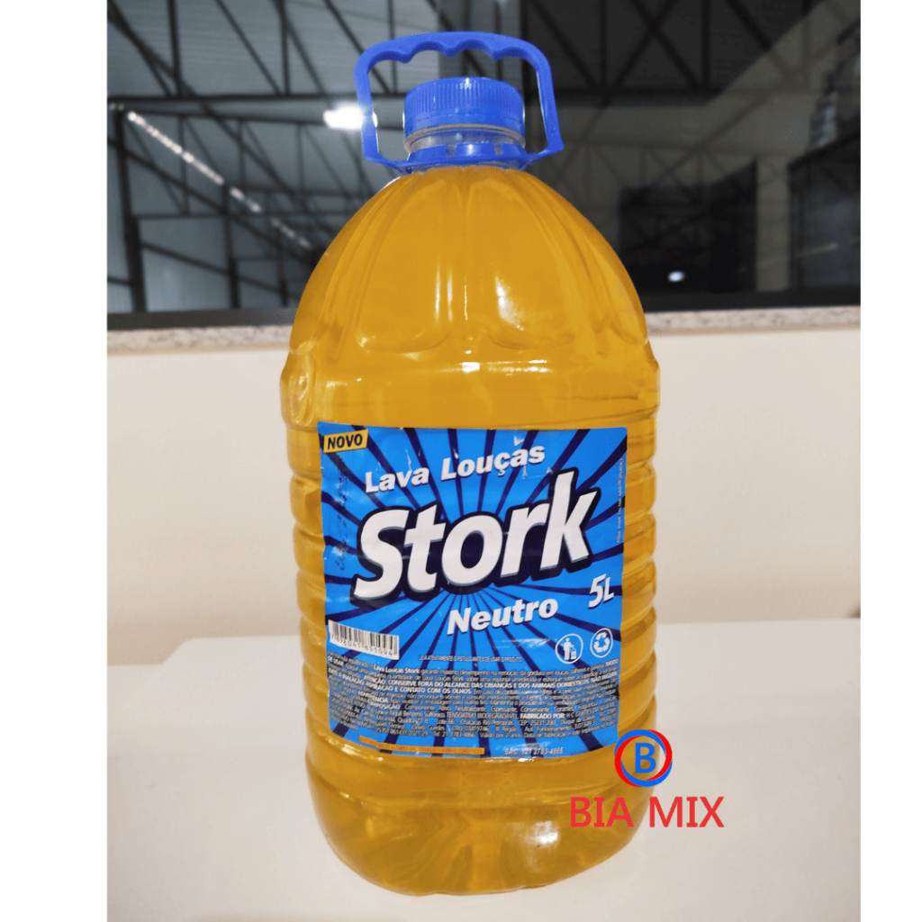 Detergente Lava Louças Neutro Cozinha Stork -  Galão 5 Litros -  Desengordurante - Detergente neutro