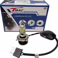 Lampada 6 Leds Farol Moto Efeito Bi Xenon H4 6500k