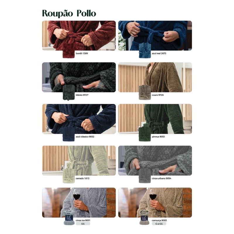 Roupão Feminino E Masculino Microfibra Hobby Unissex Microfibra Inverno Appel