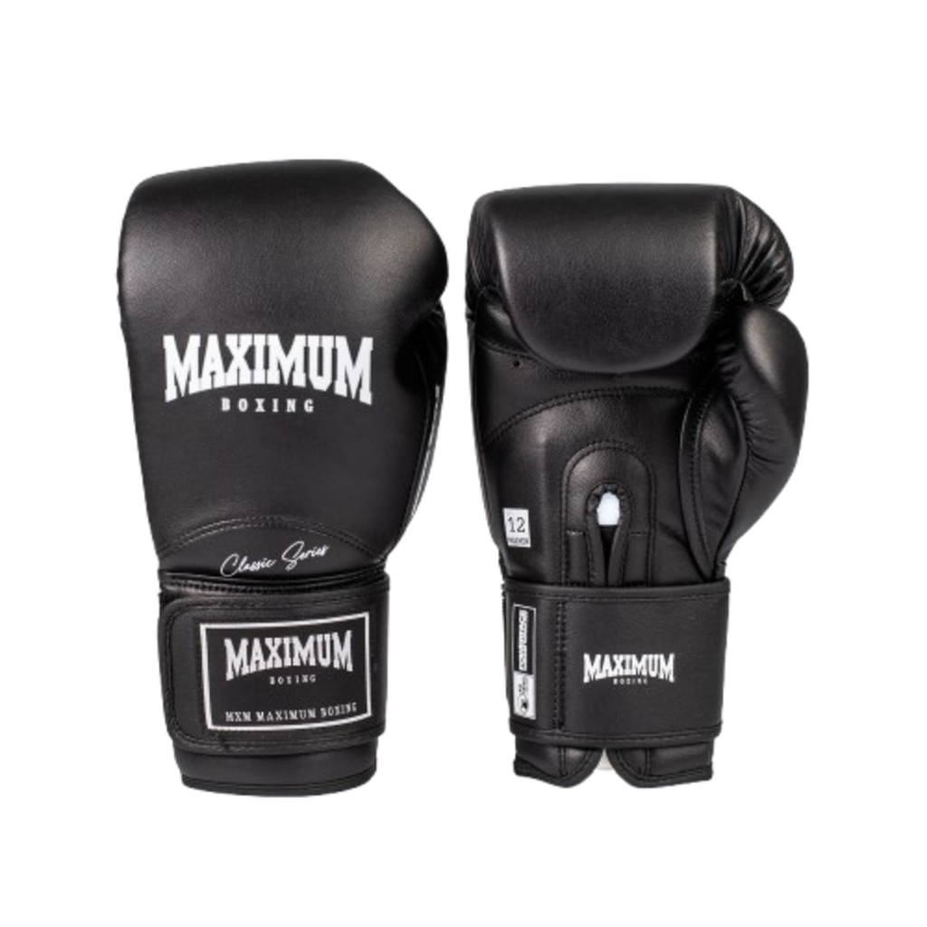 Luva para Muay Thai e Boxe Linha Iniciante New Classic Black  - Marca Maximum