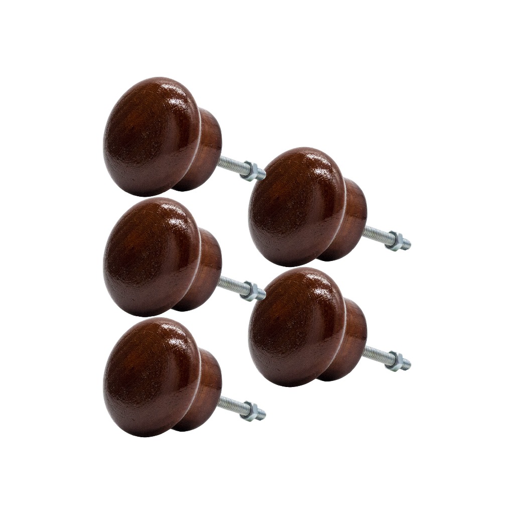 Kit 5 Puxadores Smg De Madeira Armário Móvel Cômoda Cristaleira